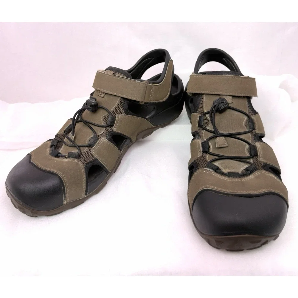 Teva Flintwood Mens 11 Brown Closed Toe Sport Sandals Hiking Water Fisherman EUC